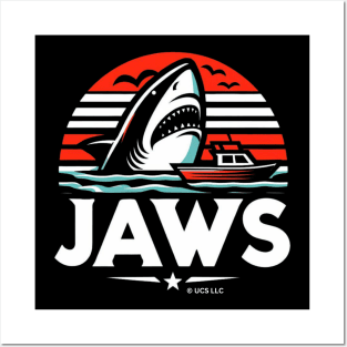 JAWS Attacking Boat Posters and Art